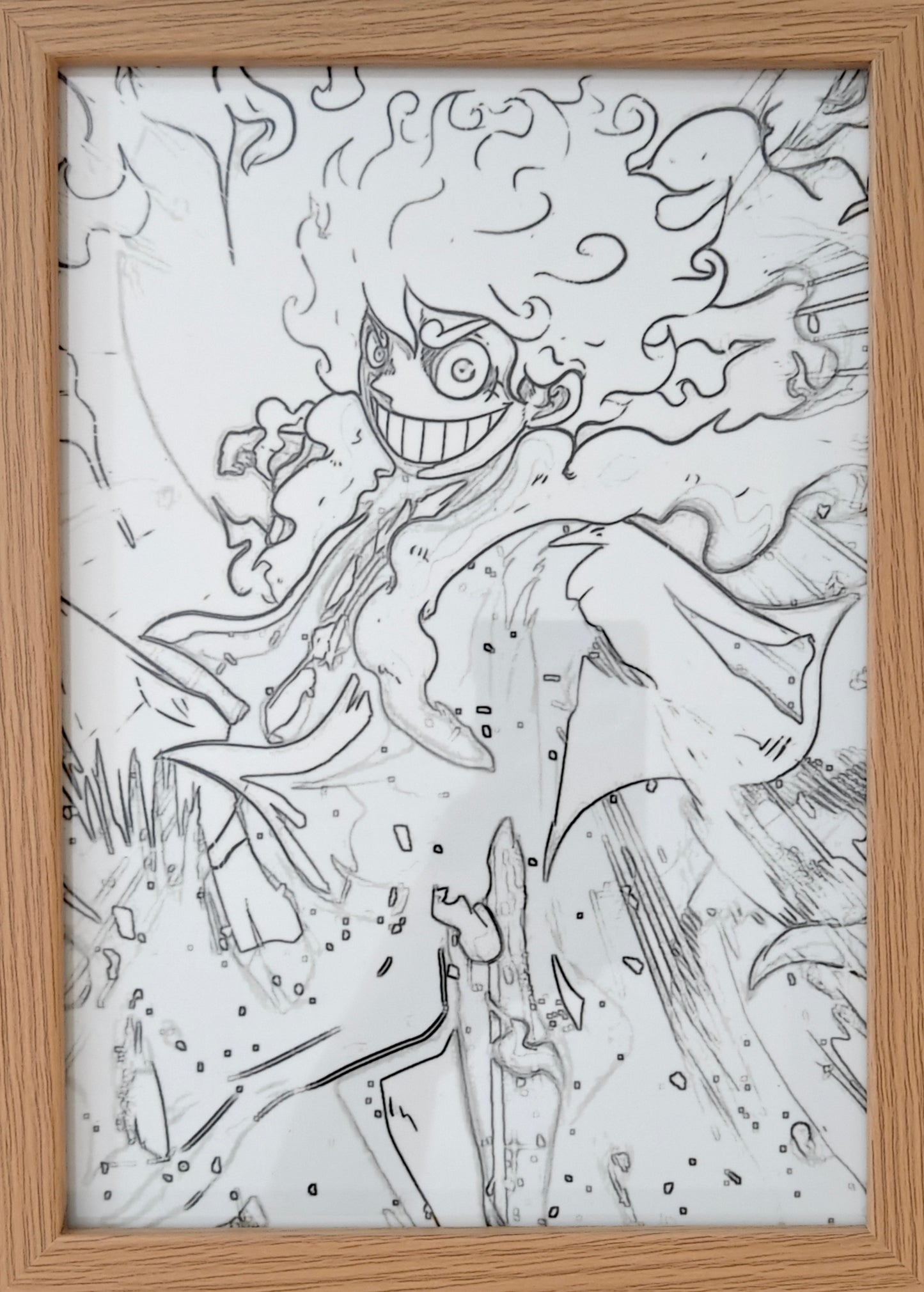 One Piece - Nika Luffy Style 8 Light Up Frame Art Portrait