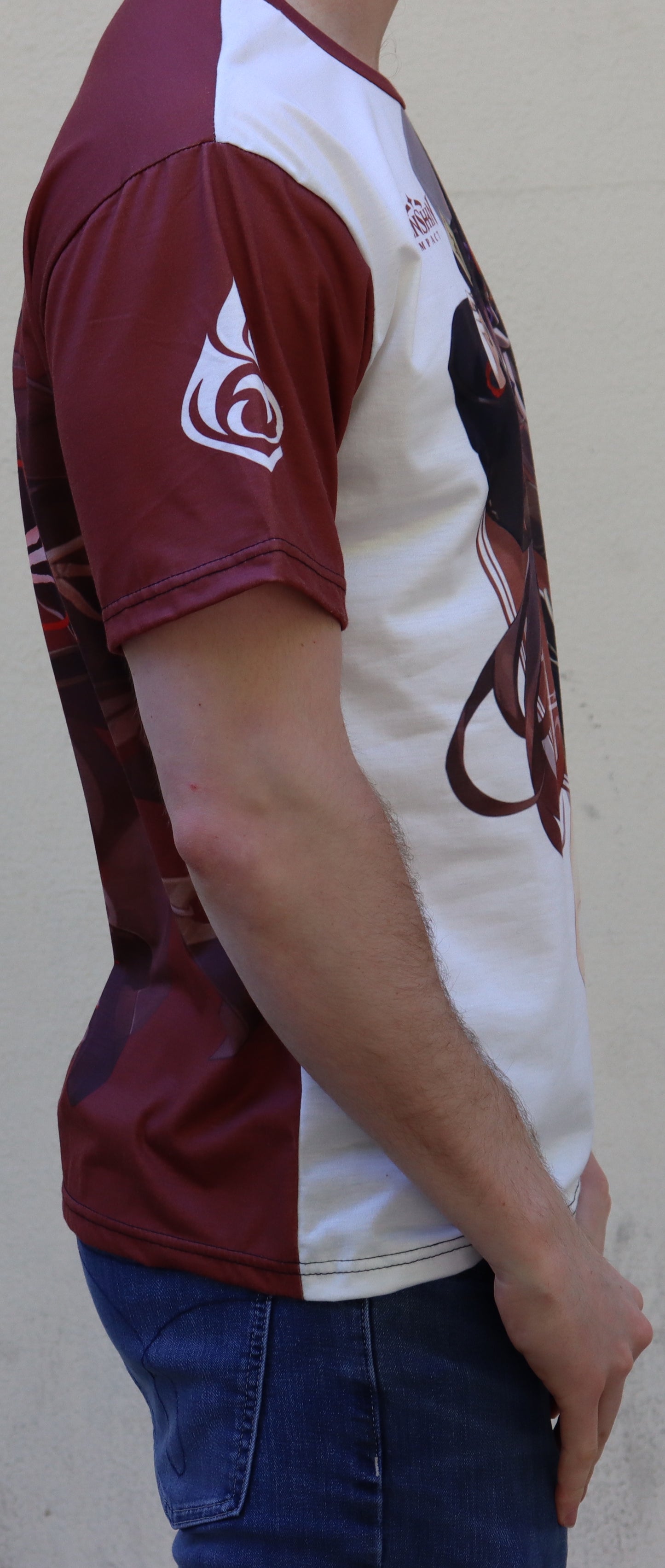 Genshin Impact - Hu Tao Black & Maroon TShirt (Price Does Not Include Shipping - Please Read Description)
