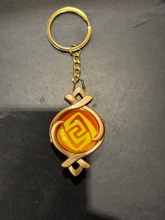 Genshin Impact - Geo Fontaine Vision Metal Keychain