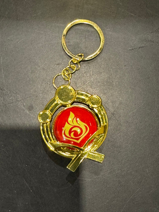 Genshin Impact - Pyro Inazuma Vision Metal Keychain