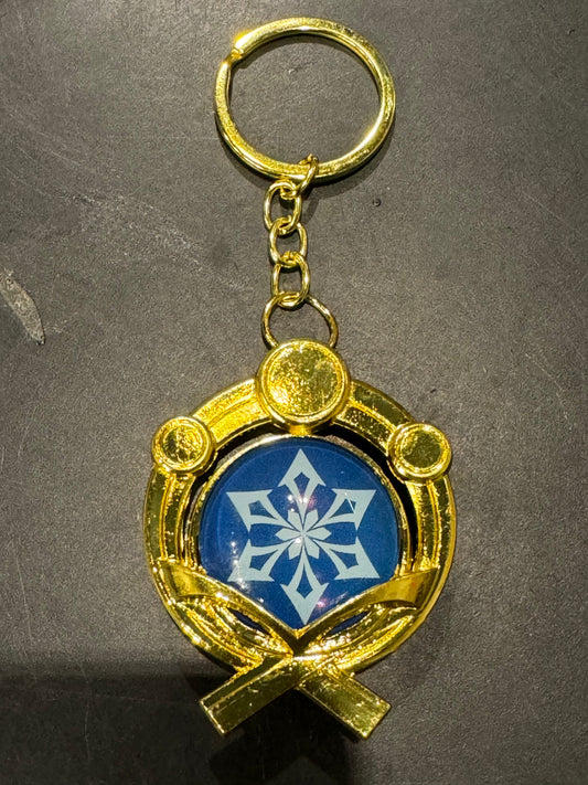 Genshin Impact - Cryo Inazuma Vision Metal Keychain