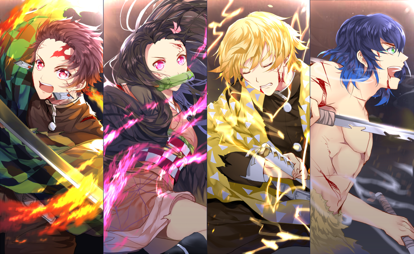 Demon Slayer - Main Cast Credit Card Sticker
