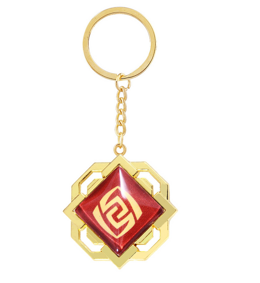 Genshin Impact - Geo Liyue Vision Metal Keychain