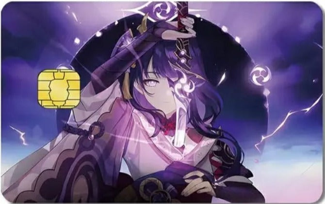 Genshin Impact - Raiden Credit Card Stickers (Please Read Description)