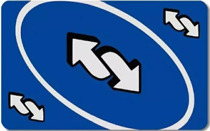 UNO - Reverse Blue Credit Card Stickers (Please Read Description)