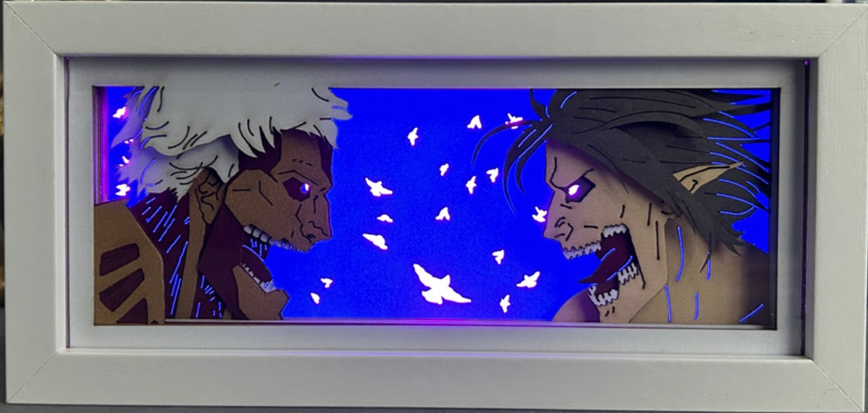 Attack on Titan - Armored Titan vs Attack Titan Light Box (Shipping Calculated At Checkout)