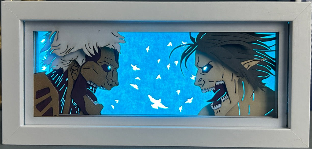 Attack on Titan - Armored Titan vs Attack Titan Light Box (Shipping Calculated At Checkout)