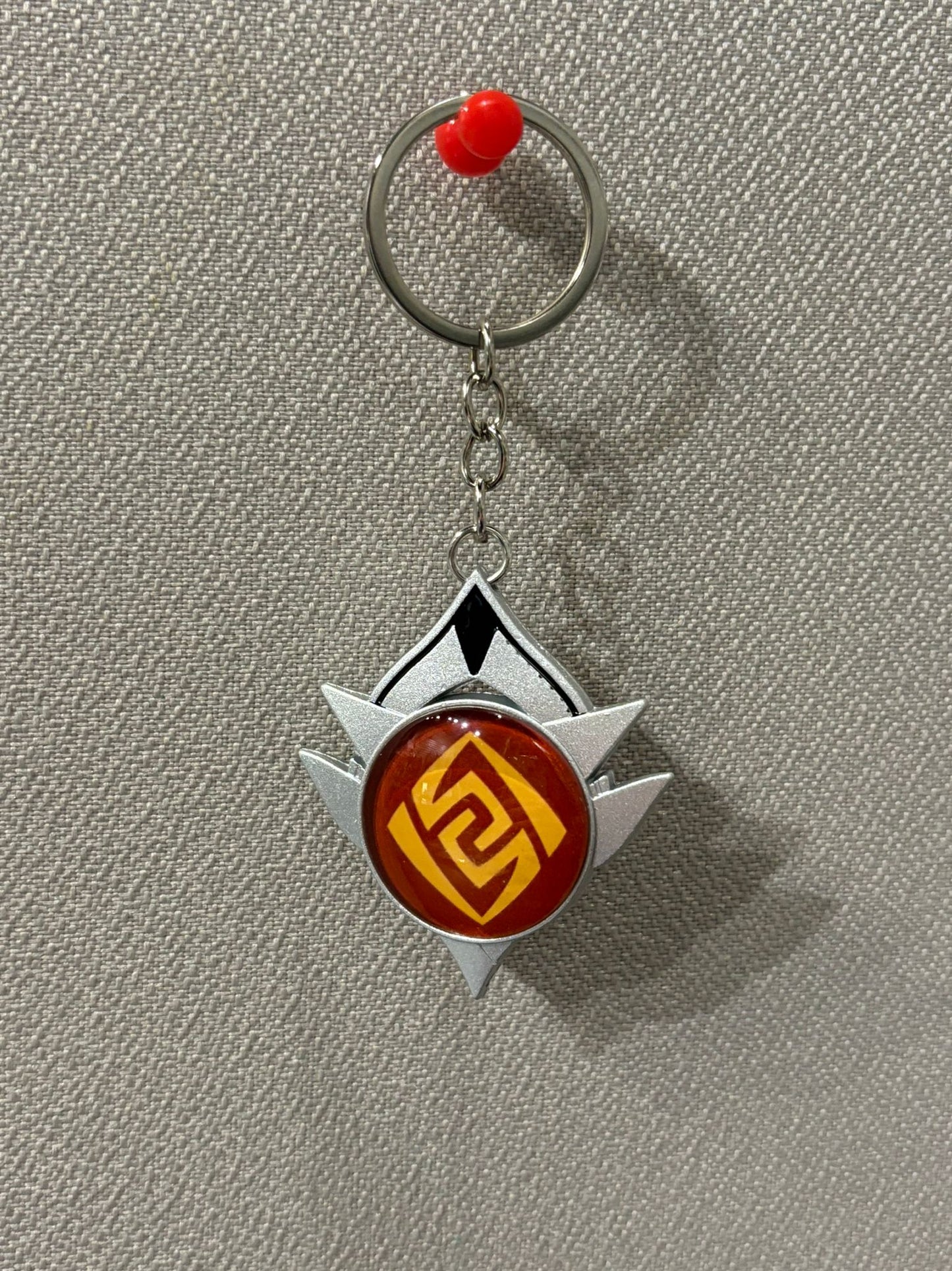 Genshin Impact - Geo Snezhnaya Vision Metal Keychain