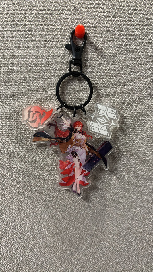 Honkai Star Rail -  Himeko Acrylic 3 Piece Keychain