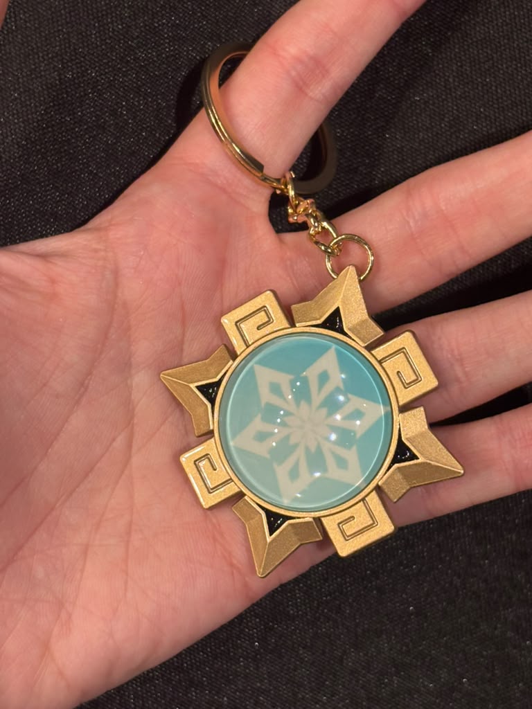 Genshin Impact - Cryo Natlan Vision Metal Keychain