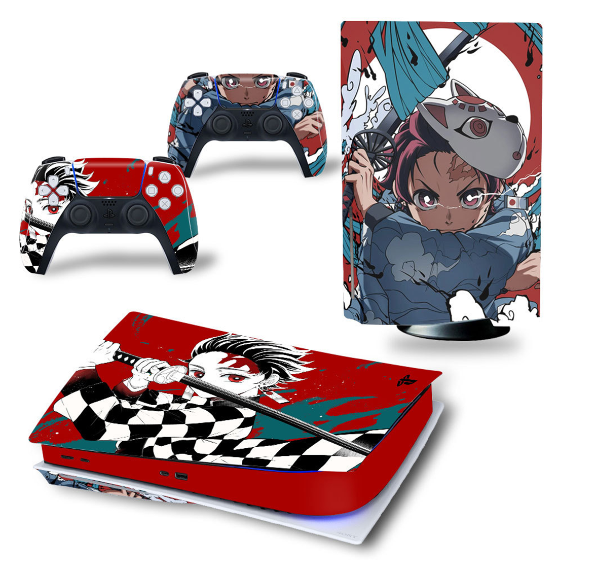 Demon Slayer Complet d'autocollant de protection Sticker Skin Console Demon Slayer Complet d'autocollant de protection Sticker Skin Console