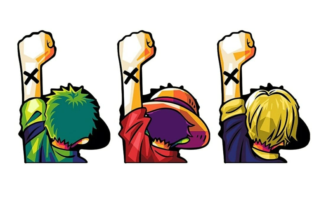 One PIece - Luffy,Sanji,Zoro 3D Decal (Please Read Description)