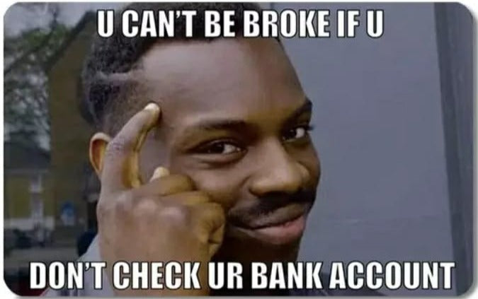 Meme - You Can't Be Broke Credit Card Sticker (Please Read Description)