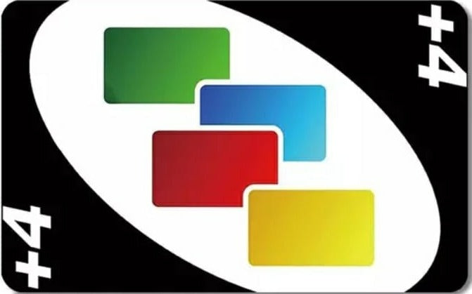 UNO - Draw Four Credit Card Stickers (Please Read Description)