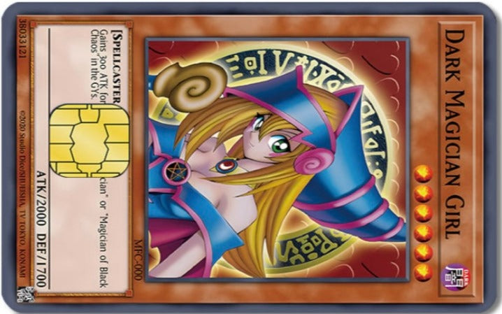 YuGiOh - Dark Magician Girl Credit Card Sticker (Please Read Descripti Flying Raijin Expo YuGiOh - Dark Magician Girl Credit Card Sticker (Please Read Descripti Flying Raijin Expo