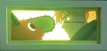[MADE TO ORDER]Chainsaw Man - Denji & Pochita Light Box (Shipping Calculated At Checkout)