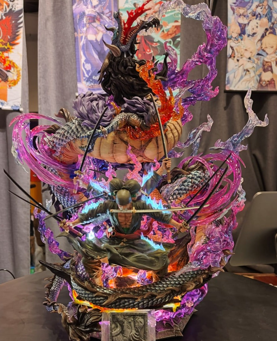 【さっつ】LAST SLEEP STUDIO ゾロvsカイドウ sサイズ Last Sleep One Piece Roronoa Zoro vs Dragon Kaido Resin