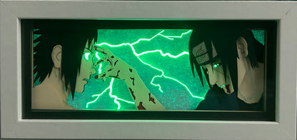 [MADE TO ORDER]Naruto - Itachi & Sasuke Light Box (Shipping Calculated At Checkout)