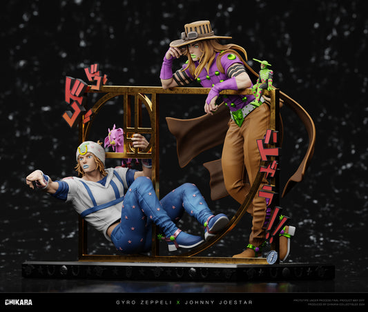 [PRE ORDER] JoJo's Bizarre Adventure - Chikara Studio - Gyro Zeppeli & Johnny Joestar (Price does not include shipping - Please Read Description)