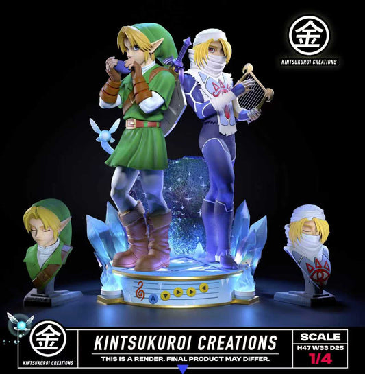 [PRE ORDER] The Legend of Zelda - Kintsukuroi Creations Studio - Link And Sheik (Price does not include shipping - Please Read Description)