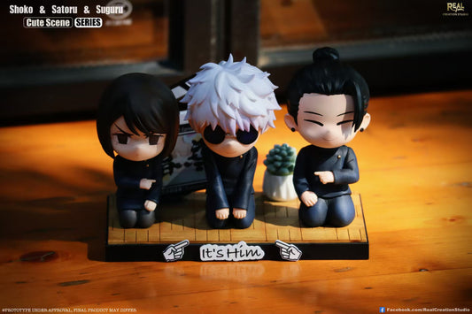 [PRE ORDER] Jujutsu Kaisen - Real Creations Studio - Chibi Ieiri Shoko & Gojo Satoru & Geto Suguru (Price does not include shipping - Please Read Description)