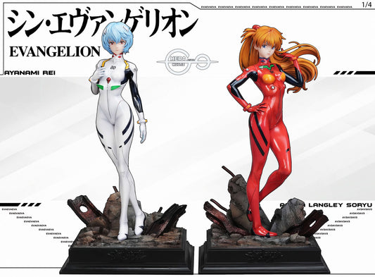 [PRE ORDER] Neon Genesis Evangelion - HeRa Studio - Asuka Eva & Rei Ayanami 1/4th Scale (Price does not include shipping - Please Read Description)