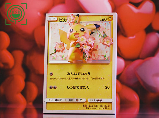 [PRE ORDER] Pokemon - Geisha Studio - Pikachu With Flowers Pokemon Card (Price does not include shipping - Please Read Description)