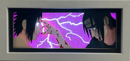 [MADE TO ORDER]Naruto - Itachi & Sasuke Light Box (Shipping Calculated At Checkout)
