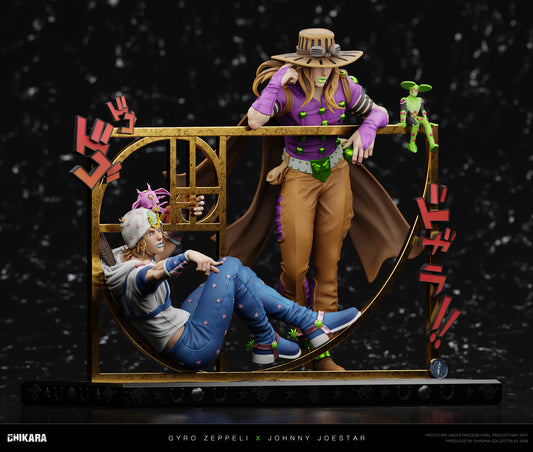 [PRE ORDER] JoJo's Bizarre Adventure - Chikara Studio - Gyro Zeppeli & Johnny Joestar (Price does not include shipping - Please Read Description)