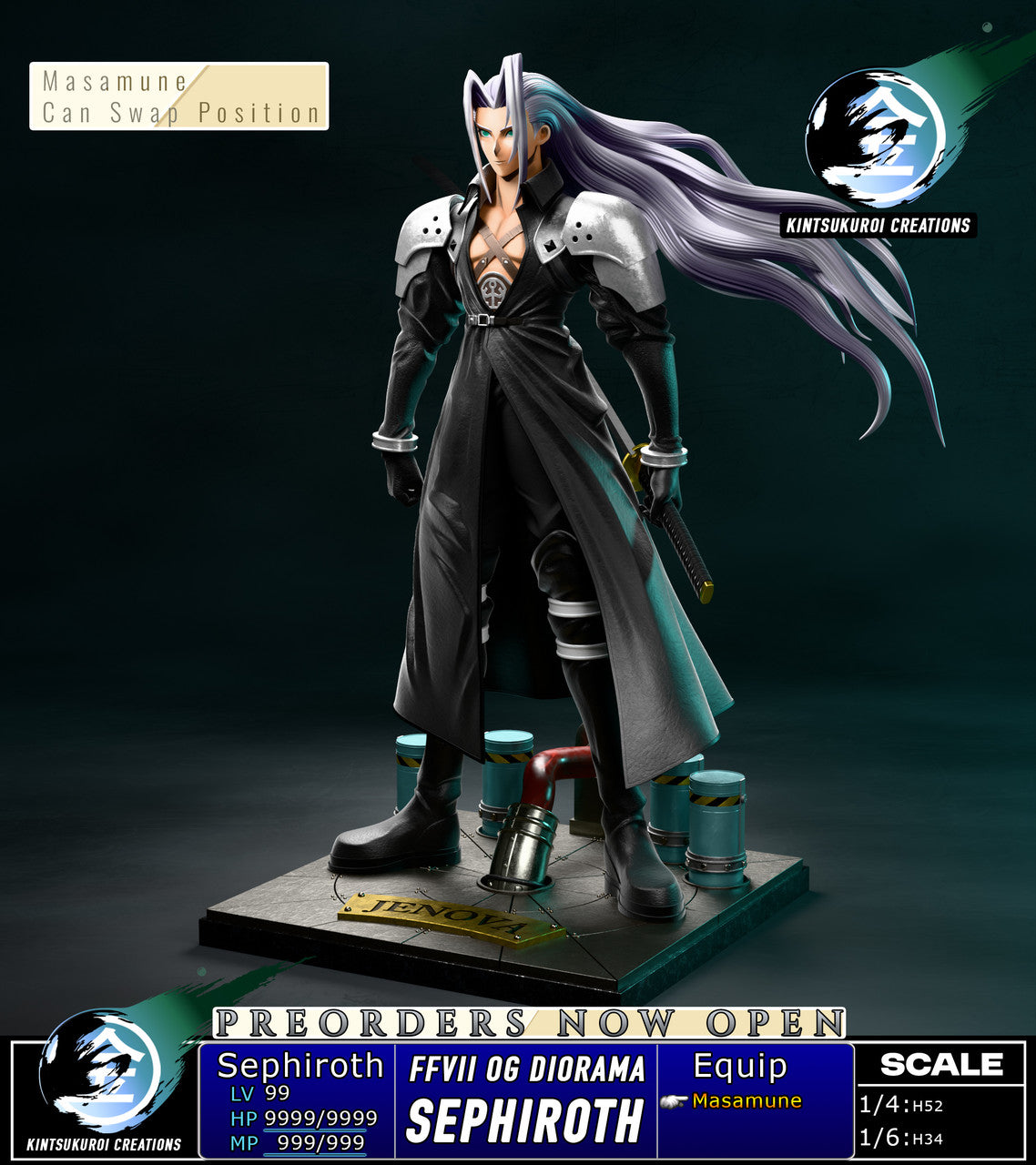 [PRE ORDER] Final Fantasy - Kintsukuroi Creations Studio - Final Fantasy 7 Sephiroth OG (Price does not include shipping - Please Read Description)
