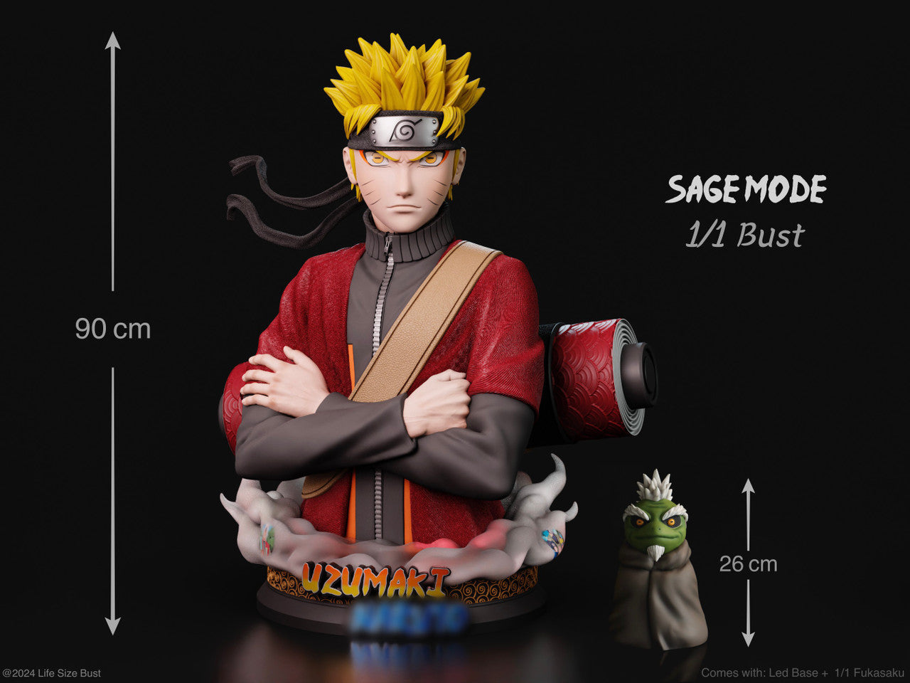 [PRE ORDER] Naruto - Real Creations Studio - Naruto Uzumaki Sage Mode 1/1 (Price does not include shipping - Please Read Description)