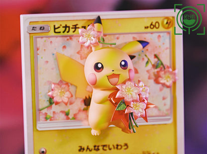 [PRE ORDER] Pokemon - Geisha Studio - Pikachu With Flowers Pokemon Card (Price does not include shipping - Please Read Description)