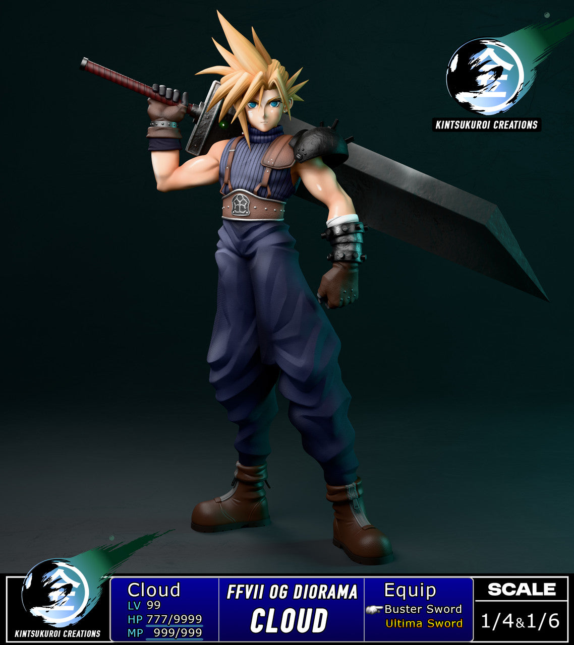 [PRE ORDER] Final Fantasy - Kintsukuroi Creations Studio - Final Fantasy 7 Full Diorama (Price does not include shipping - Please Read Description)