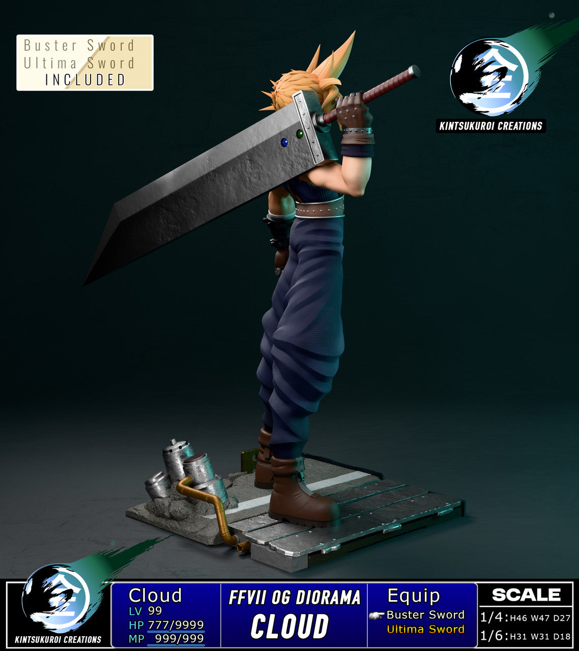 [PRE ORDER] Final Fantasy - Kintsukuroi Creations Studio - Final Fantasy 7 Tifa/ Aerith/Cloud OG (Price does not include shipping - Please Read Description)