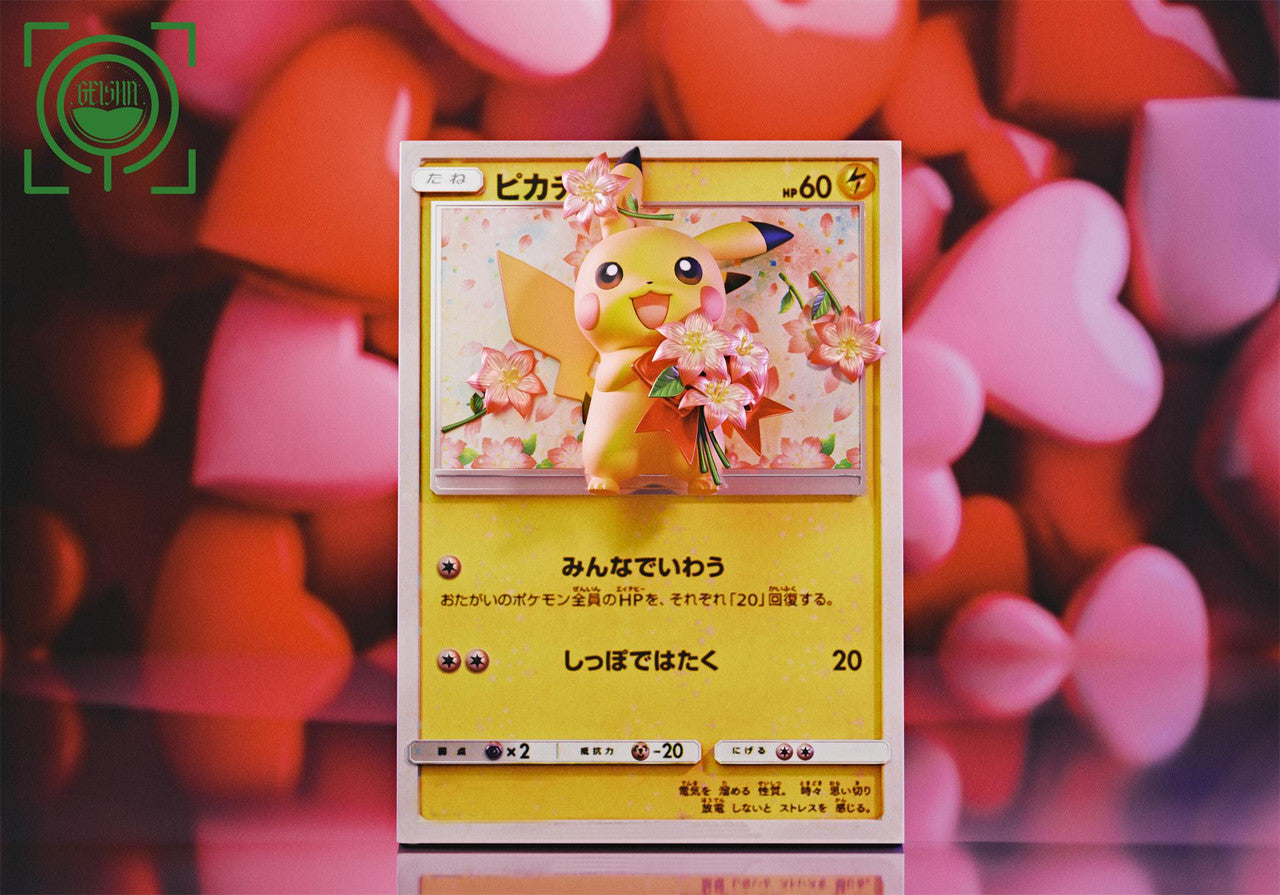 [PRE ORDER] Pokemon - Geisha Studio - Pikachu With Flowers Pokemon Card (Price does not include shipping - Please Read Description)