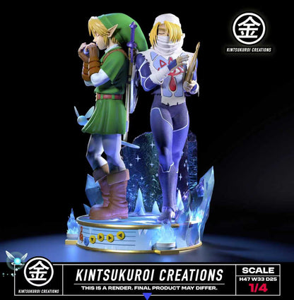 [PRE ORDER] The Legend of Zelda - Kintsukuroi Creations Studio - Link And Sheik (Price does not include shipping - Please Read Description)
