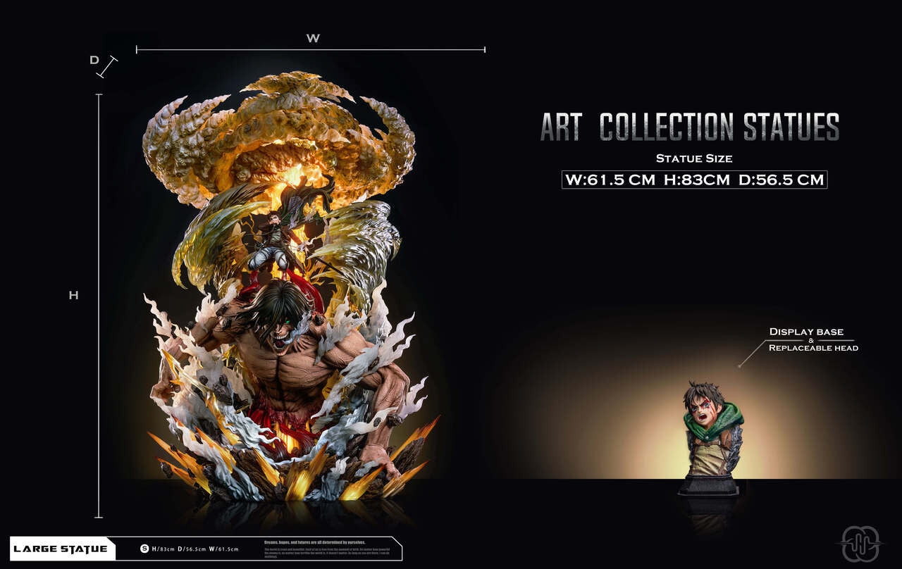 [PRE ORDER] Attack On Titan - Hertz Studio - Eren Jaeger & Attack Titan (Price does not include shipping - Please Read Description)