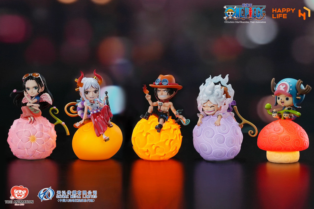 [US STOCK] One Piece - Happy Life Studio - Nika Luffy, Ace, Chopper, Nico Robin Voice-Activated PVC Lamps