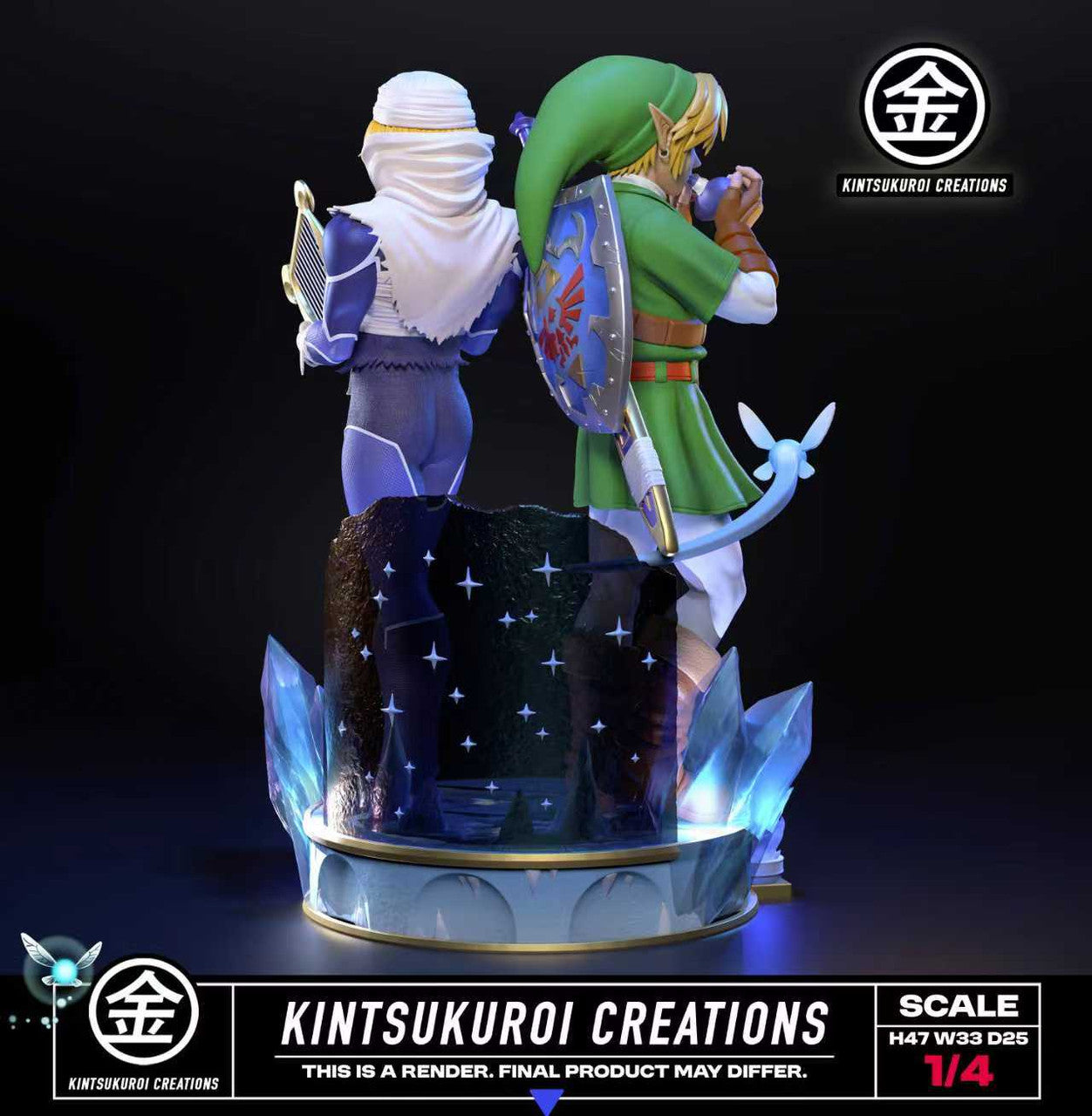 [PRE ORDER] The Legend of Zelda - Kintsukuroi Creations Studio - Link And Sheik (Price does not include shipping - Please Read Description)