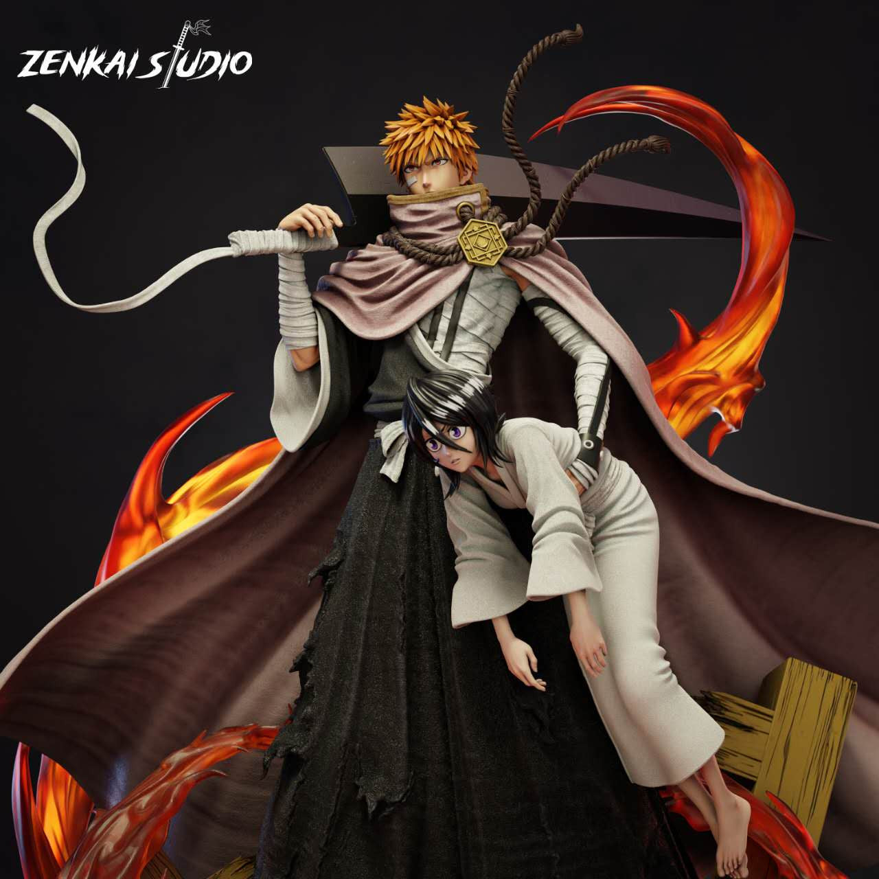 [PRE ORDER] Bleach - Zenkai Studio - Ichigo & Rukia (Price does not include shipping - Please Read Description)