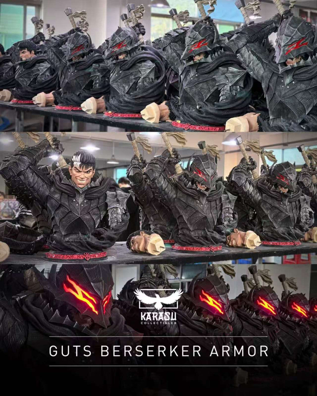 [OVERSEAS STOCK] Berserk - Karasu Vlad Collectibles Studio - Guts 1/1 Life Size Bust (Price does not include shipping - Please Read Description)
