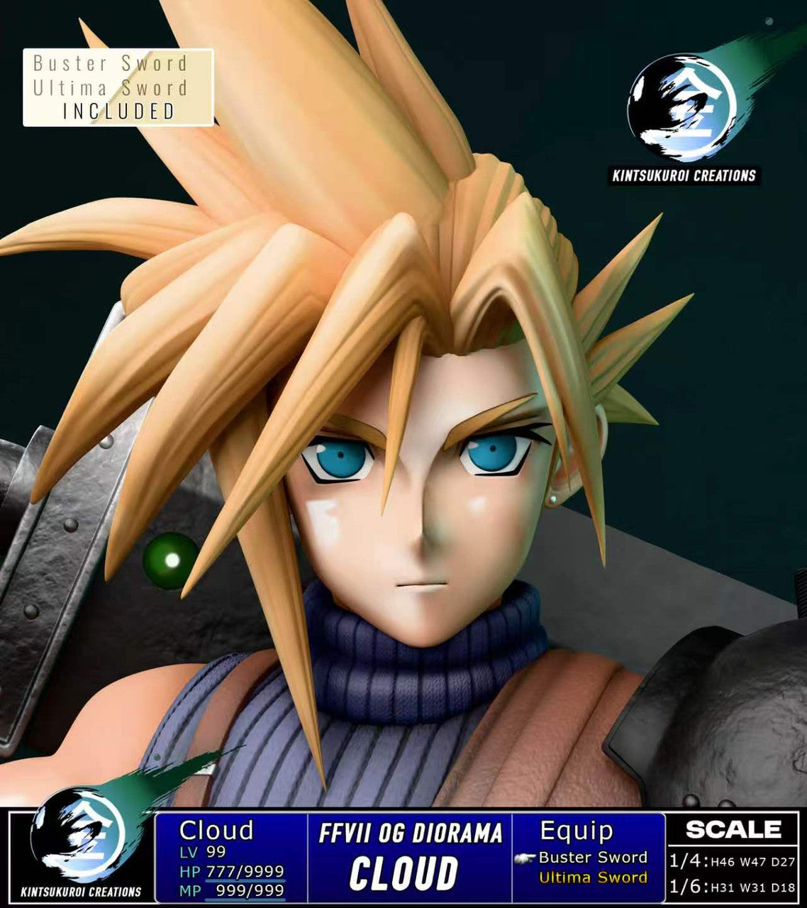 [PRE ORDER] Final Fantasy - Kintsukuroi Creations Studio - Final Fantasy 7 Tifa/ Aerith/Cloud OG (Price does not include shipping - Please Read Description)