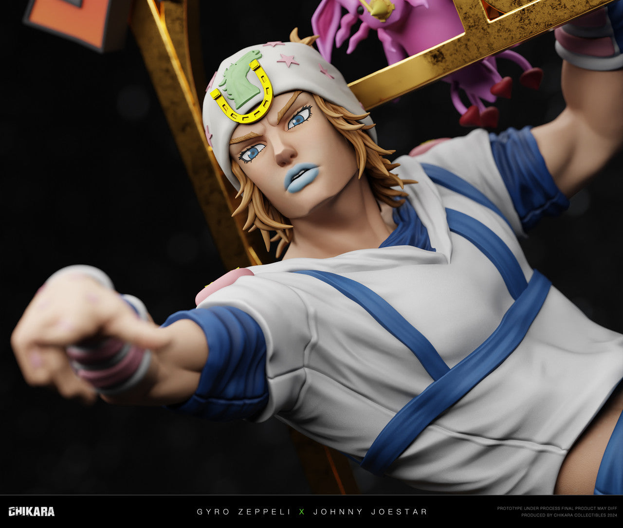 [PRE ORDER] JoJo's Bizarre Adventure - Chikara Studio - Gyro Zeppeli & Johnny Joestar (Price does not include shipping - Please Read Description)