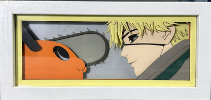 [MADE TO ORDER]Chainsaw Man - Denji & Pochita Light Box (Shipping Calculated At Checkout)