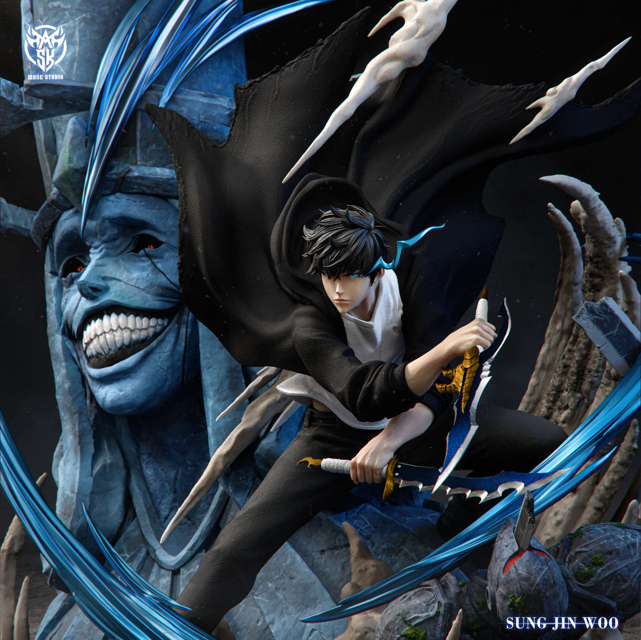 PRE ORDER] Solo Leveling - Mask Studio - Sung Jin Woo Vs The