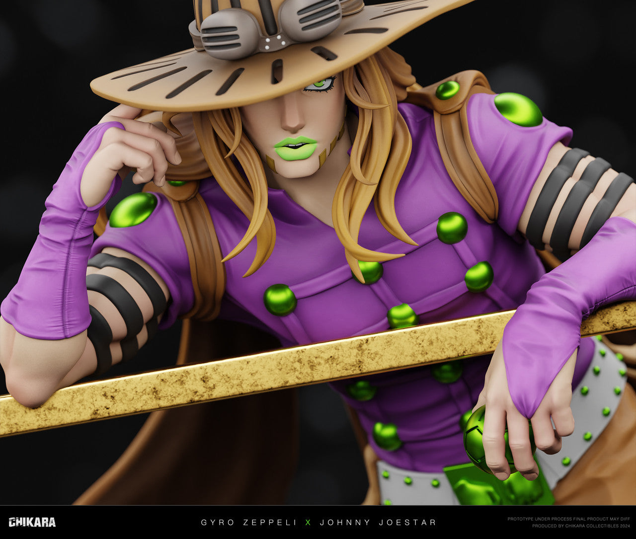 [PRE ORDER] JoJo's Bizarre Adventure - Chikara Studio - Gyro Zeppeli & Johnny Joestar (Price does not include shipping - Please Read Description)