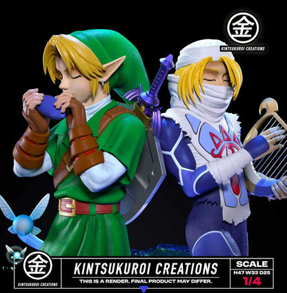 [PRE ORDER] The Legend of Zelda - Kintsukuroi Creations Studio - Link And Sheik (Price does not include shipping - Please Read Description)