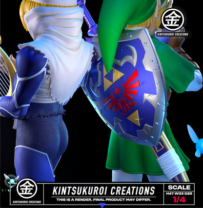[PRE ORDER] The Legend of Zelda - Kintsukuroi Creations Studio - Link And Sheik (Price does not include shipping - Please Read Description)