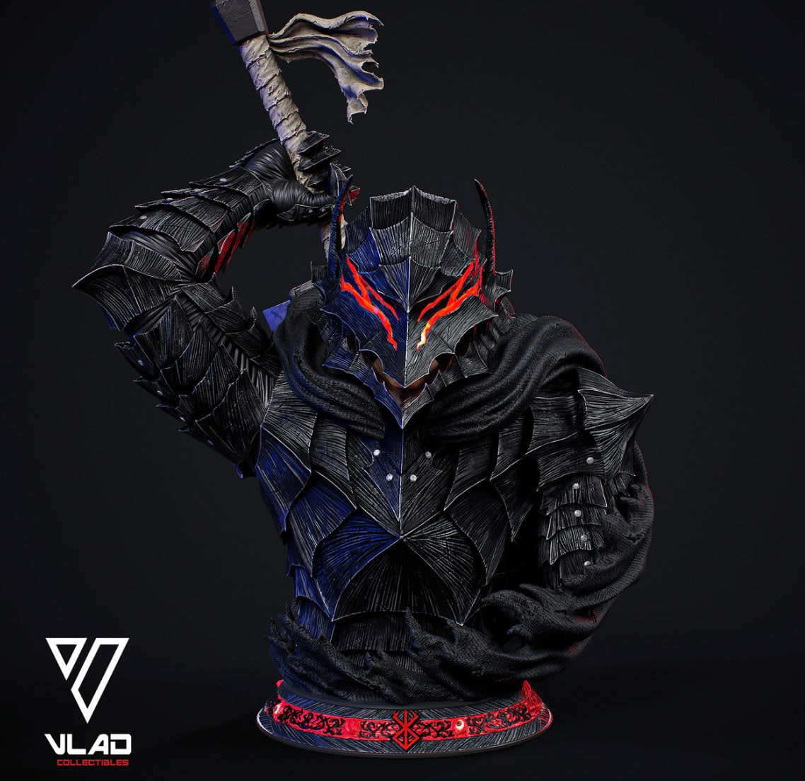 [PRE ORDER] Berserk - Vlad Collectibles - Guts 1/1 Bust (Price Does Not Include Shipping - Please Read Description)