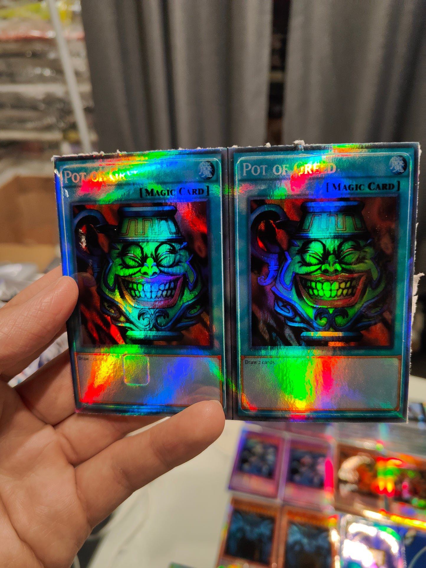 YuGiOh - Pot of Greed Holographic Credit Card Sticker (Please Read Description)
